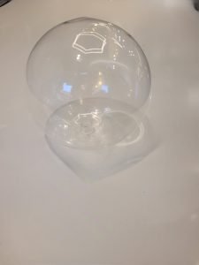 אהיל זכוכית - זכוכית שקופה קוטר 200 מ”מ הברגה G9