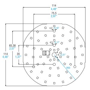 מודול לד עגול בקוטר 120 מ”מ 4000K בהספק 24.6W