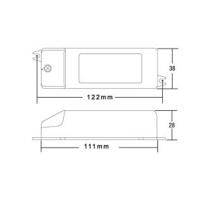 שנאי אלקטרוני 12V AC 105W