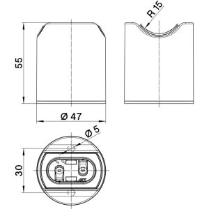 ב.מ לינסטרה S14d IP44 אדום מט