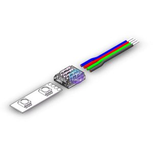 קונקטור להזנה לסטריפ 10 מ"מ RGB (ללא חוט)